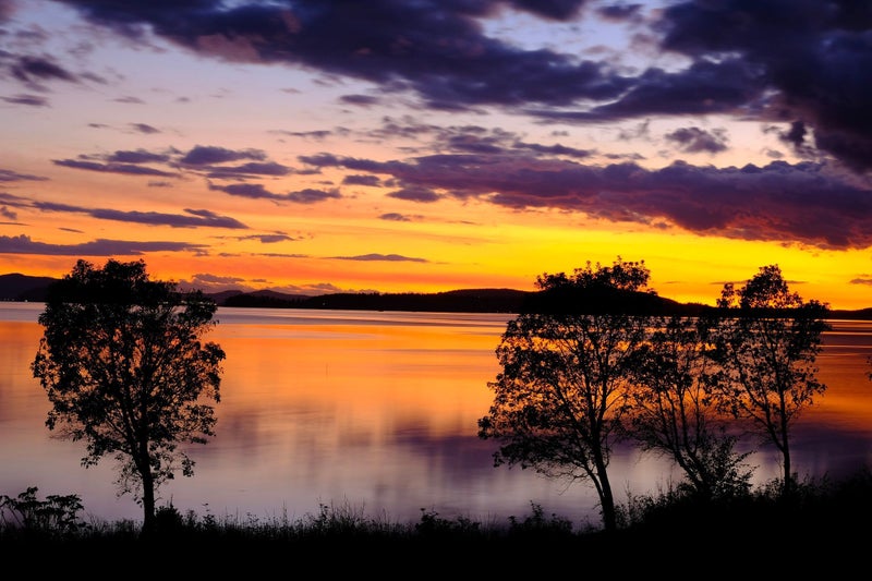 Sunset over Bellingham Bay from South neighborhood